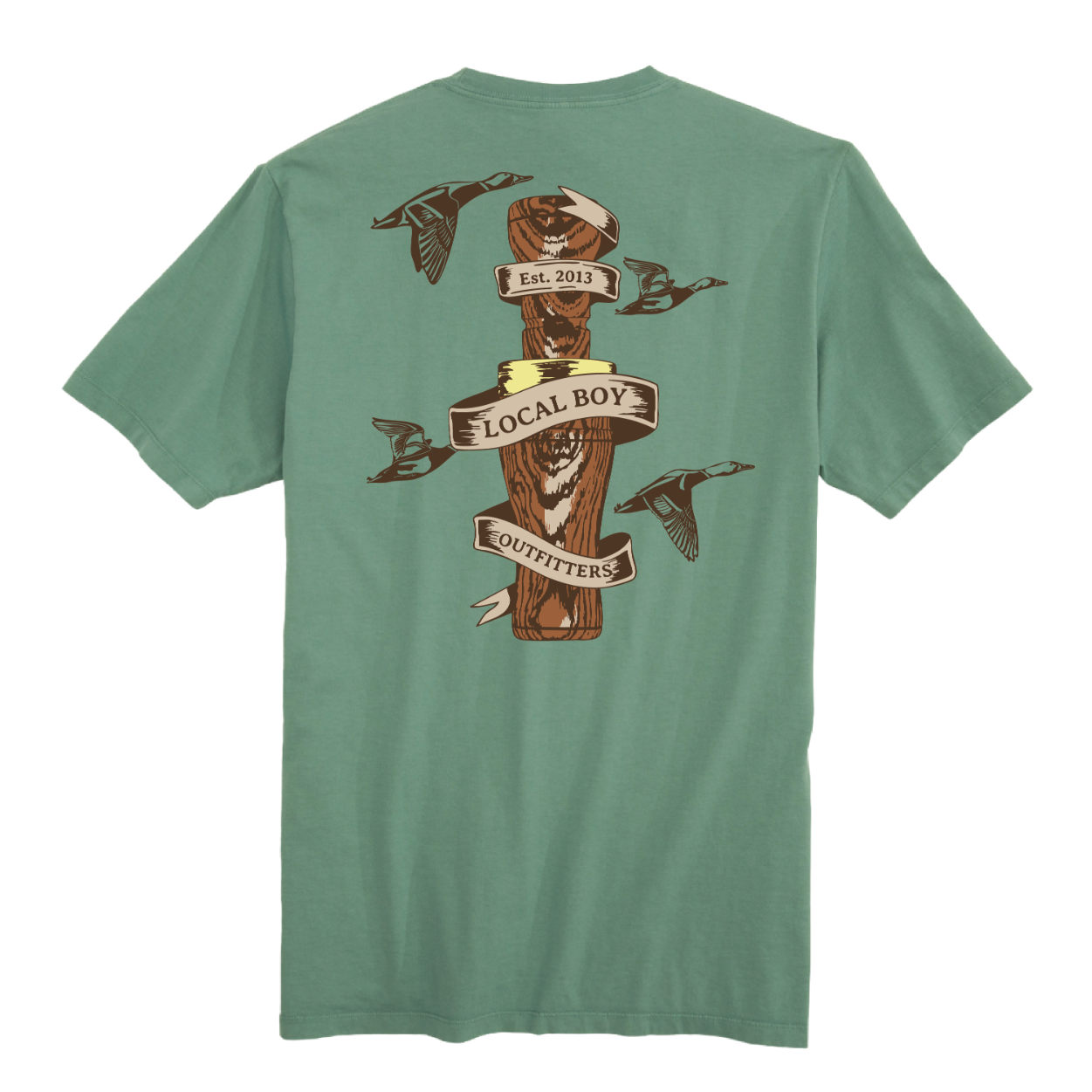 Wooden Call SS Tee - Light Green