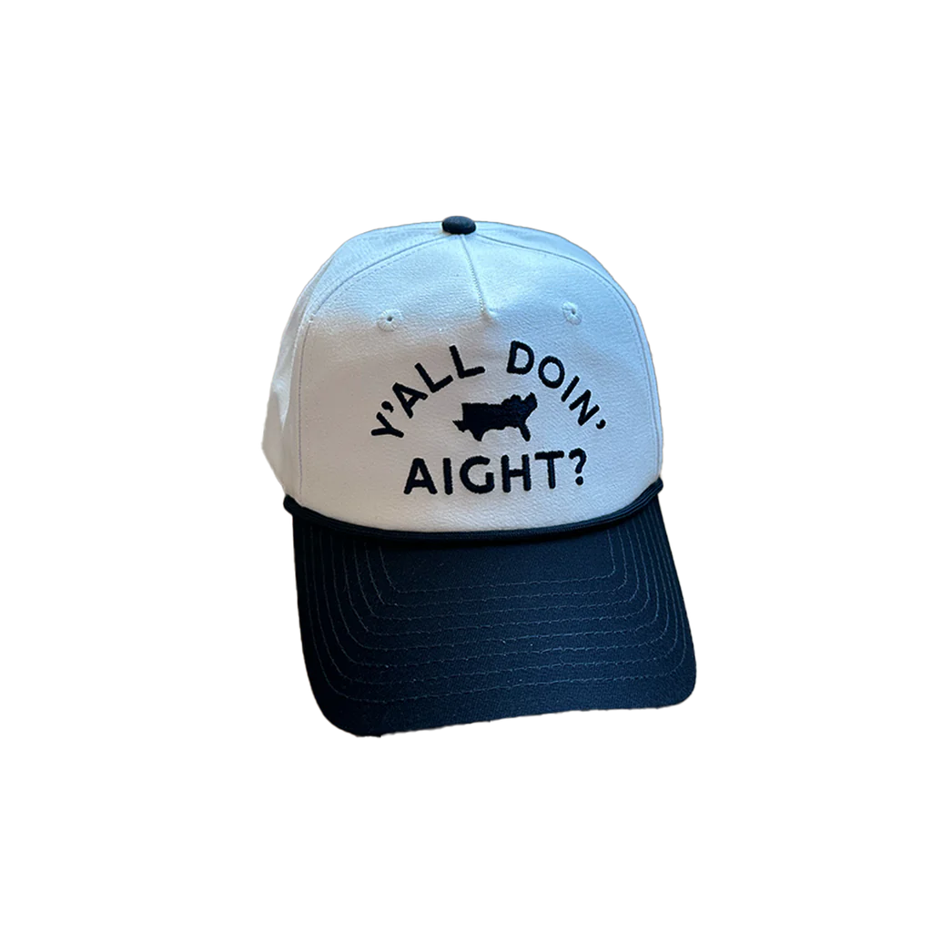Y'all Doin Aight Cotton Hat - Navy/White