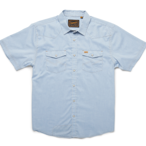 H Bar B Snapshirt- Faded Blue Oxford