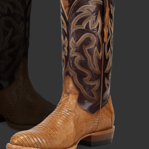 SPURLINE TEJU LIZARD BOOT - HONEY/CHOCOLATE