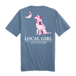LG Youth Pink LCF Dog & Moon SS Tee - Slate