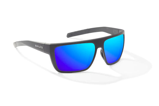 Zapata Black Matte with Blue Mirror Glass Lenses